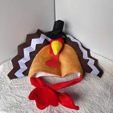 1pc Thanksgiving Turkey Hat, Humorous Creative Performance Costume Hat, Unisex, Party Costume Accessory, Holiday Celebration Gift - Multicolor - View 6