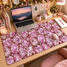 1pc Glam Shiny Rhinestone Diamond Desk Mat, Multi-Purpose Vanity Table Protector, Nail Art Mat, Large Desktop Mouse Pad For Women Bedroom & Office, S/M/L/XL - View 7