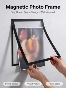2/5pcs A4/A5/A6 Magnetic Sign Holders, Self-Adhesive Transparent Wall Display Frames, Reusable Document And Poster Holders, Suitable For Office, School, Store Organization - Multiple Specifications - View 13