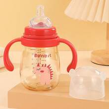1pc Wide Neck Baby Bottle With PPSU Material And Breast-Like Nipple, 210ml/330ml For Baby Milk And Water - Multicolor - View 14
