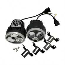 2件組 3-Lens 3吋 LED 霧燈，通用款，3種支架款式可選，每組含1個安裝支架，高亮度前保桿駕駛燈 - 3 英吋 - 查看 14