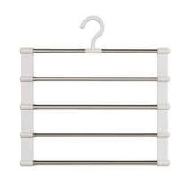 Multi-Layer Foldable Tiered Pants Rack, Space-Saving Non-Slip Multi-Rod Clothing Storage Organizer, Wrinkle-Free Closet Pants Hanger, Suitable For Jeans, Leggings, Trousers, Scarves And Various Home Garments, Storage, Bathroom Accessories - Multicolor - View 13