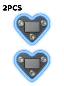 YAIUZGOO Solar Powered & USB Rechargeable Heart-Shaped Car Ambient Light, LED Rear Window Decorative Lamp With Vacuum Suction Mount, Soft Glow Car Interior Accent Light, 4 Colors Available For Sedan SUV Truck - A - View 14