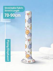 1pc Milk Silk Fabric Cylindrical Dust-Proof Fan Cover, Suitable For Indoor Home Use All Seasons, Cylindrical Shape, Elastic Wrap Design, Multiple Pattern Options, Christmas Season Decoration Gift, Home Storage Use - Fan Cover 1PC - View 6