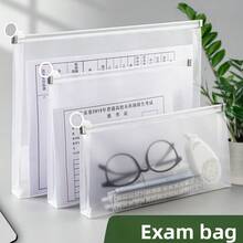 1/3 Size Folder With Pull Ring, Simple And Elegant Design, Specially Designed For Exam Supplies. Made Of Thick And Durable Material, Available In A4/A5/A6 Sizes, Suitable For Storing Exam Admission Tickets, Documents, Student Materials, Etc. - 3 Packs/A4+A5+A6 - View 1