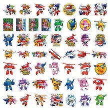 Hasbro 50pcs Cute Cartoon Super Wings Doodle Stickers For Desk, Phone Case, Water Cup, Notebook, Children Reward Stickers - Multicolor - View 3