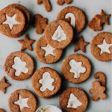 9pcs Christmas Theme Mini Stainless Steel Cookie Cutter Set, Small Hollow Cookie Cutters With Wavy Edges In Heart, Star, Christmas Tree And Gingerbread Man Shapes, Suitable For Making Jam-Filled Cookies - View 7
