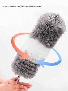 1pc Extendable Microfiber Duster With Stainless Steel Handle And Telescopic Pole, Home Dusting Fiber Brush Gap Cleaning Tool, Extendable Feather Duster, Perfect For Ceiling, Fan And Furniture Cleaning, Household Use - Multicolor - View 7