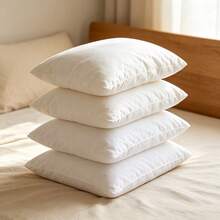 White Duck Goose Feather Down Square Pillow Insert 18x18 20x20 21x21 Inch Soft Fluffy Cotton Down-Proof Cover Cushion Core Stuffed Throw Pillow Inner For Sofa Bed Home Hotel Decor - White - View 7