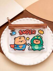 XD Capybara Series Children's Coin Purse/Card Holder, Perfect For Coin Storage/Lipstick/Earphones/Cards/Keys Storage, Shopping Essential, Cosmetic Storage, And As Party, Thanksgiving/Halloween Gift - Multicolor - View 8