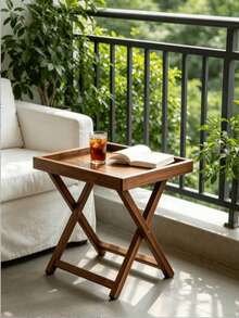 Foldable Small Table Outdoor Picnic Portable Mini Coffee Table Non-Solid Wood Home Living Room Side Table Chair - Multicolor - View 2