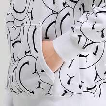Puma Sudadera deportiva de punto transpirable con estampado de cara sonriente - Blanco - Ver 4