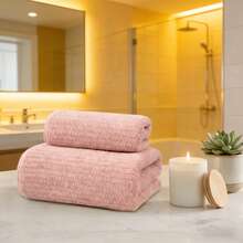 Towel & Bath Towel Sets - Pink - View 1