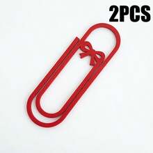 Cute Bow-Shaped Paper Clip Bookmark, Giant Paper Clip Design, Multi-Color, Suitable For Book Lovers And Students - Bow Bookmark - View 14