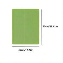 1pc Thick Double Layer Cat Litter Mat Filter Design Anti Tracking Litter Scattering Urine Proof Washable Anti Slip Anti Spill Sand Trap Pad Easy Clean Relieve Mess For Indoor Kitten Adult Cats Daily Pet Litter Box Supply - Green - View 2