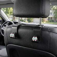 2pcs Cute Colorful Flower Bowknot Car Seat Hooks Hidden Multifunctional Creative Small Hooks - A - View 4