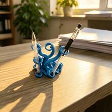 2 PCS Creative Octopus Toothbrush Holder & Pen Cup, Multi-Slot Tentacle Storage Organizer For Toothbrushes, Pens, Makeup Brushes, Decor For Bathroom Countertop, Office & Study Desk - Octopus Toothbrush Holder - View 1