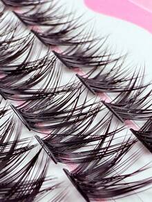 Hinarin 480 Pcs D Curl Natural Lashes Extension Book Kit 30D+40D+50D Large Capacity Individual Lash Extensions Cluster Book Black And Brown Colorful Eyelash 8-16mm Fluffy Clusters Lashes Book Set For Parties And Festival Christmas Makeup - Multicolor - View 7