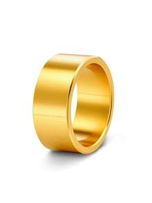 1PC Minimalist Stylish Stainless Steel Plain Band Ring For Men, Men Jewelry Accessories, Birthday Anniversary Gift, Versatile Daily Commute Wear - Ring - View 8