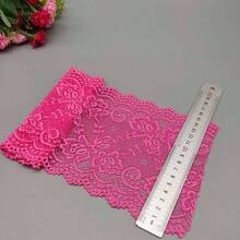15cm 花卉蕾絲飾邊 DIY 手作布料蕾絲，洋裝面料，花卉圖案編織緞帶布料 - 多色 - 查看 6
