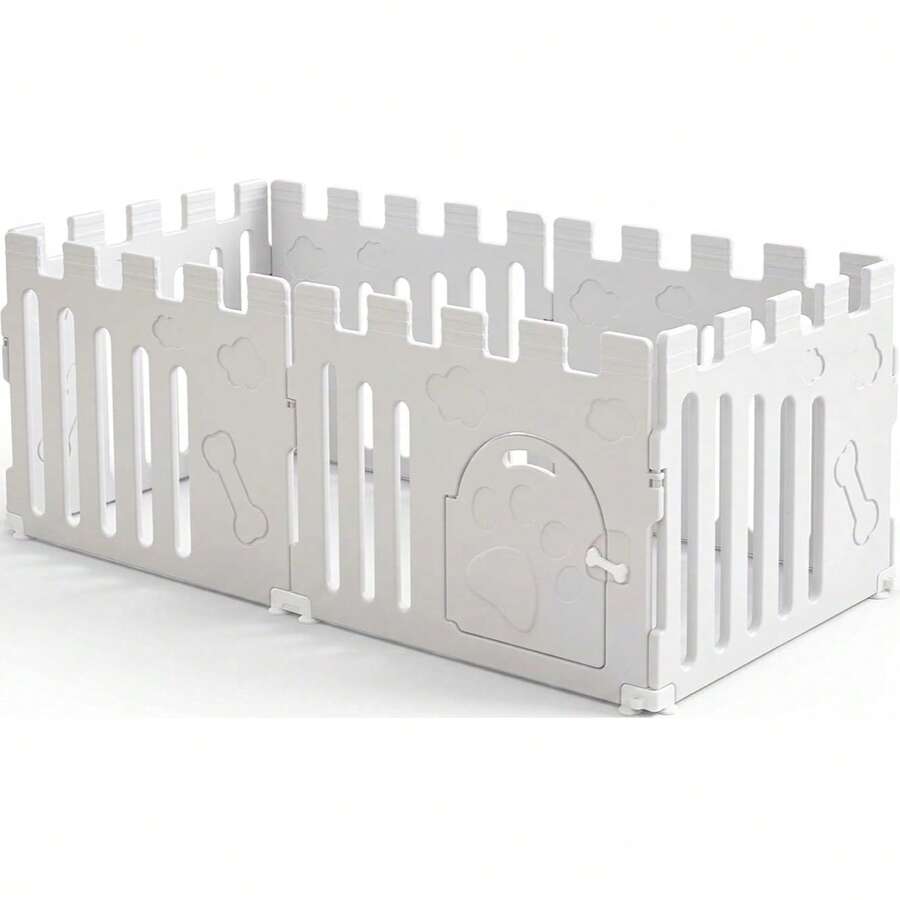 Foldable Playpen For Dogs And Pets 155*78*60 Cm – Plastic Enclosure With Door, Modular Pen For Home And Garden - one-size - View 1