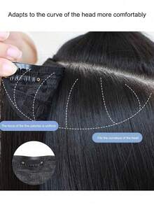 Brown Black Extra Long Straight Hair 5 Clips Hair Extensions Ponytail Extension For Ladies Girls 40 Inches Clip In Extensions Hairpieces For Women Suitable For Various Occasions Including Music Festivals, Parties, Cosplay, Holidays And All Seasons - Multicolor - View 5