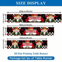 2D Flat, 1 Piece, Christmas Soldier Welcome Design Poster Polyester Material Rectangular Table Flag, Suitable For Dining Tables, Coffee Tables, Anniversary Weddings, Home Decoration, Bright Cultural Decoration In Kitchens, Parties, And Festivals, - 13 - View 2