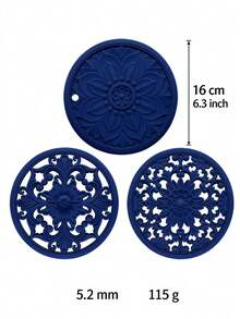3pcs Silicone Heat Resistant Mats, Multi-Functional Patterned Heat-Proof Pads For Countertop, Suitable For Hot Pots And Hot Plates, Kitchen Supplies - View 7