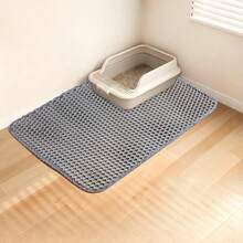Double-Layer Honeycomb Design Cat Litter Mat, Waterproof, Anti-Slip And Urine Collection Function, Helps Collect Cat Litter, Suitable For Various Cat Litter Boxes, Anti-Sand Mat, Leak-Proof Floor Mat, Cat Supplies, Carpet, Suitable For Kittens And Puppies, Cat Accessories, Halloween, Christmas Gift - Beige - View 18