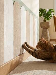 4PCS Cat Scratch Sticker Cat Scratch Board Cat Claw Grinder For Living Room Bedroom Sofa Wall Cat Gift, Let Cats Exercise Rest Scratch Play, Space-Saving Design For Indoor Cats, Pet , Beautiful Pet Accessory - Multicolor - View 5