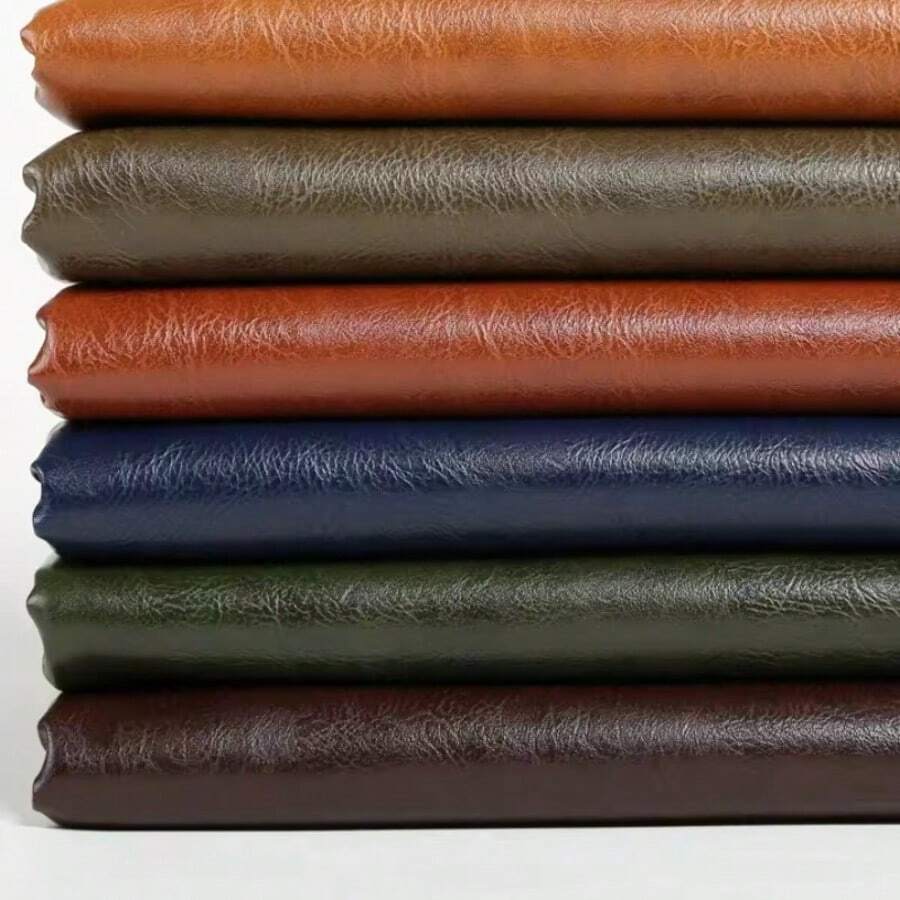 1 buah Kain Kulit Lilin Minyak Dua Warna, Ukuran 91*140cm, Cocok Untuk Sofa, Kursi, Penutup Tempat Tidur, Kotak Perhiasan dan Produk Rumah Tangga Lainnya - D - View 1