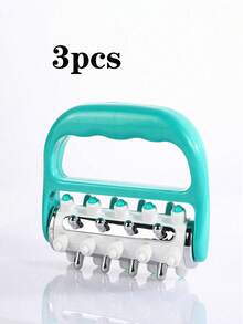 1pc Electroplated Roller Massager, Release And Cellulite Massage Roller Lymphatic Drainage Massager, Deep Tissue Muscle Massage Roller, Handheld Body Massage Tool For Legs, Shoulders And Back - Multicolor - View 22