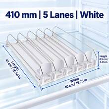 1/2/3/4/5/6 PCS White Soda Can Organizer For Fridge, Self-Pushing Drink Dispenser With Adjustable Width, Automatic Beverage Pusher Rack For Cans And Bottles, Space-Saving Refrigerator Storage For Kitchen Cabinet, Pantry And Countertop - White - View 8