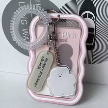 1 cái bao đựng thẻ trong suốt họa tiết sóng gradient chủ đề Back To School, kèm mặt dây chuyền đám mây dễ thương và câu trích dẫn truyền cảm hứng, chất liệu TPU bền, phù hợp làm quà tặng trường học và ngày lễ - Nhiều màu - Xem 6