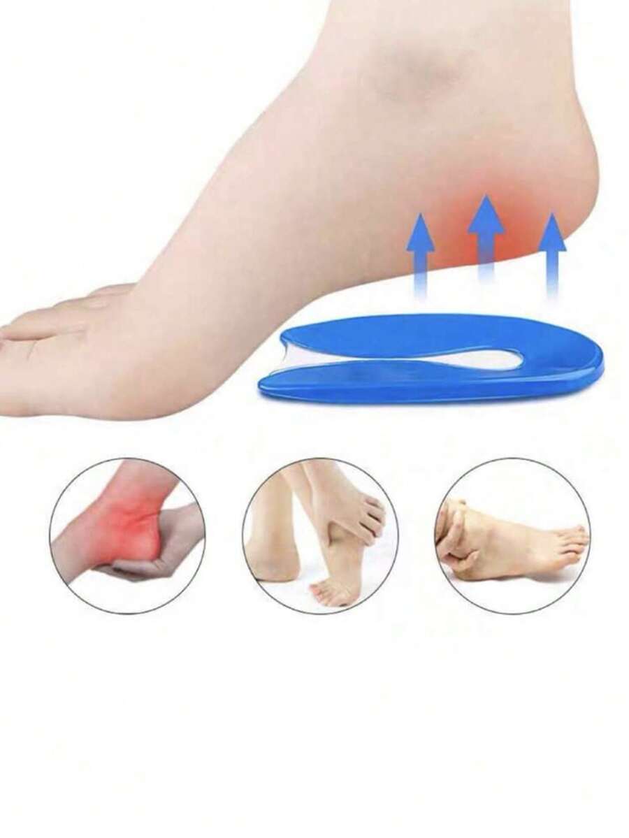 High Elasticity Shock-Absorbing Silicone Heel Protector Pad, Heel Spur Pain Relief Pad, Suitable For High Heels, Leather Shoes, Sports Shoes, Casual Shoes