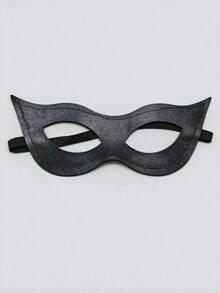Topeng Setengah Wajah Mata Kucing Kulit Hitam 3/2/1 buah, Aksesori Kostum Cosplay Wanita, Cocok untuk Halloween - MultiWarna - View 7
