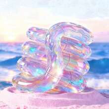 1pc Multi-Color Gradient Twisted Rope, Changes With Temperature, Massages And Relaxes Muscles And Fingers, Home Decor Helps Create Atmosphere, Relieves Stress And Relaxes Mood - A - View 2
