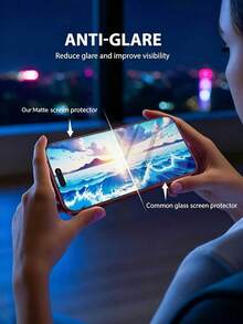2片裝透明磨砂防眩光陶瓷全螢幕保護膜，防指紋防爆，適用於 iPhone 18/17/16/15/14/13/12/11，順滑遊戲觸控，相容手機殼，無氣泡 - 無色 - 查看 2