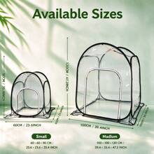 1 Pc Portable Pop-Up Mini Greenhouse PVC Plant Winter Frost Insect Bird Protection Cover With Zipper Window For Indoor Outdoor Plant Growing - Instant-open Style - View 4
