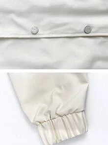 veidoorn Men's Lightweight Loose Lapel Athletic Jacket, Long Sleeve Casual Coat For Commuting And Outdoor - Beige - View 9