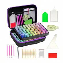 Portable Multi-Compartment Diamond Painting Storage Set, Includes 60/30-Grid Jewelry Bead Storage Box, Suitable For DIY Diamond Painting, Beading, Sequins And Accessories, Compact Tool Box, Ideal For Hobbyists And Professionals - Sets - View 11