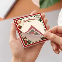 Christmas Self-Adhesive Sticky Notes, Cute Santa Claus Holiday Memo Pads, Suitable For Journals, Diaries, Office, School And Desktop Organization - one-size - View 1