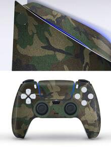 Cross-Border Hot-Selling 6pcs Military Green Camouflage Pattern P5 Slim Game Console Optical Drive Version Stickers, Dust-Proof And Wear-Resistant - View 3