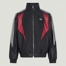 Adidas Street Jacket Vintage Street Style Loose Faux Leather Jacket Men's Outdoor Jacket KX0813 - Black - View 6
