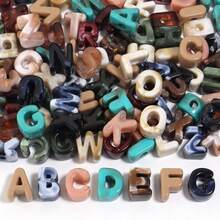 30/50pcs 21*14mm Letter Beads, 26 Random Mixed Color Letters, Clothing Decoration Accessories Jewelry DIY Making Materials Crafts Necklace Bracelet Earrings - Multicolor - View 2