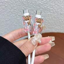 Set Pelindung Kabel dan Pengisi Daya Apple Gaya Bow Deer, Casing Pelindung Kabel Pengisi Daya Apple 40W Tahan Lama, Pengatur Kabel Anti-Patah - MultiWarna - View 2