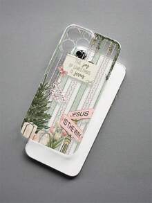 1pc Fashion Creative Full Screen Christmas Stripe Bow Christmas Tree Gift Pattern Anti-Scratch Anti-Fingerprint Transparent TPU Soft Case, Camera Lens Protection Compatible With Apple 11/12/13/14/15/16/17/18pro/18pm, Galaxy M34/S25/A15, Nothing, Pixele, Protective Cover - Multicolor - View 7