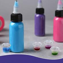200/100/1pc Tattoo Ink Cups, Tattoo Pigment Cups, Transparent Plastic Ink Containers, Transparent Micro-Needle Glue Caps For Lip And Eyebrow Semi-Permanent Makeup Bleaching Supplies, Tattoo Paste Accessories, Tattoo Ink Caps, Ink Cups, Tattoo Tools, Size M - Clear - View 4
