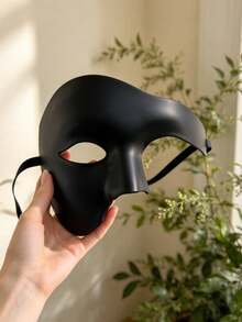 1 Pc Classic Single-Sided Mask - Halloween Carnival Party Performance Props - Halloween/Christmas Gift Accessory, A Gift For Friends - Multicolor - View 2