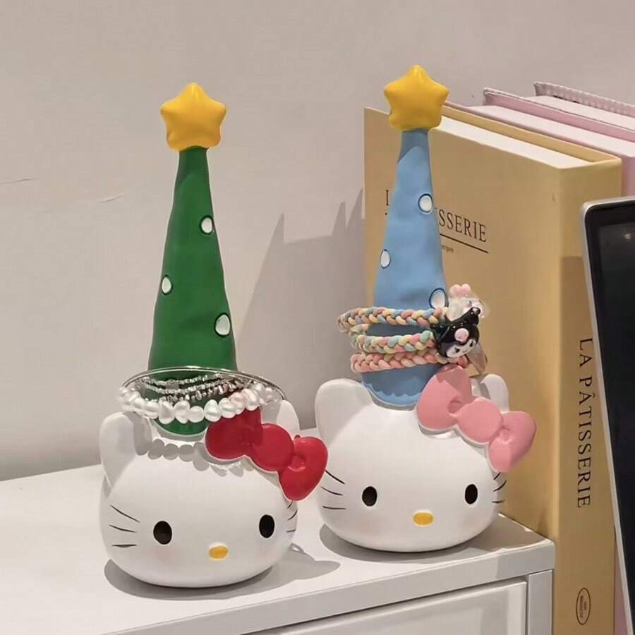 Hasbro Sanrio Hello Kitty Hanging Storage - Hello Kitty Christmas Tree Shaped Hair Accessories, Bracelets, Necklaces Storage Decor, Cute Hello Kitty Christmas Tree Hanging Storage Rack - Kt - View 1